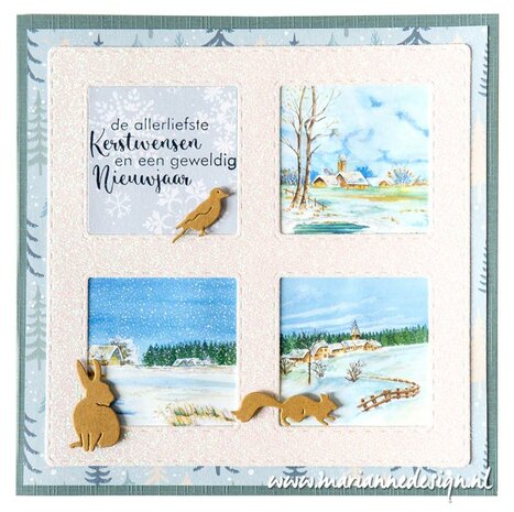 Marianne Design Decoupage Tiny&lsquo;s mini&lsquo;s Winter IT615 12 designs (6 round, 6 square) 