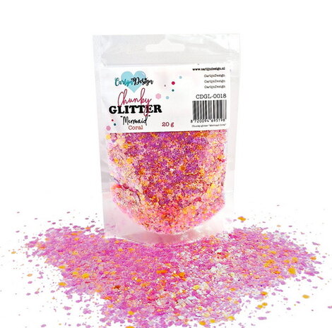 CarlijnDesign Chunky glitter Mermaid Coral