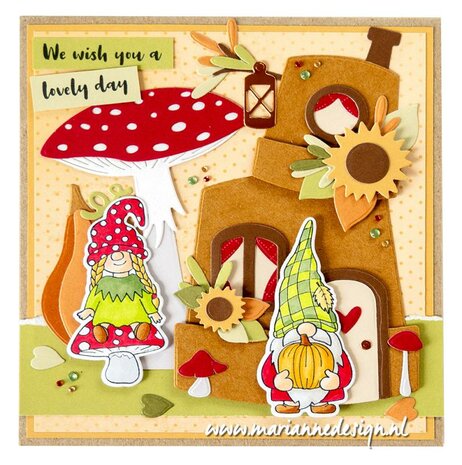 Marianne Design Clear Stamps &amp; dies Mr. Herfst gnome CS1149 31x68,5