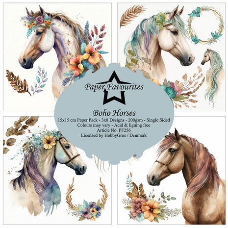 Paper Favourites 15x15 cm Boho Horses