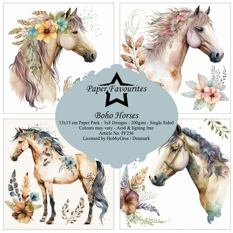 Paper Favourites 15x15 cm Boho Horses