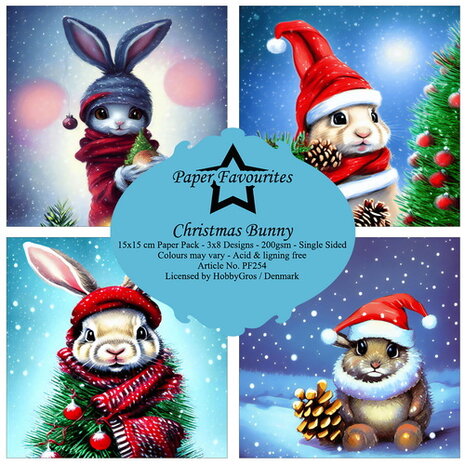 Paper Favourites 15x15 cm Christmas Bunny