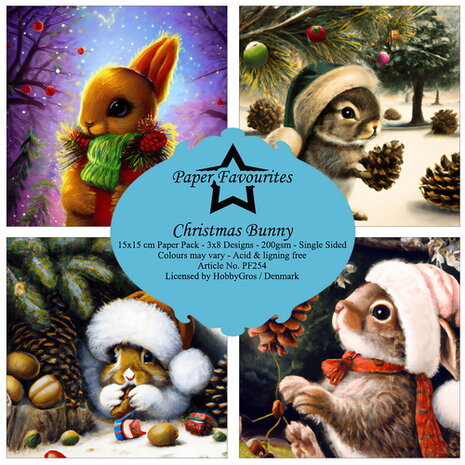 Paper Favourites 15x15 cm Christmas Bunny