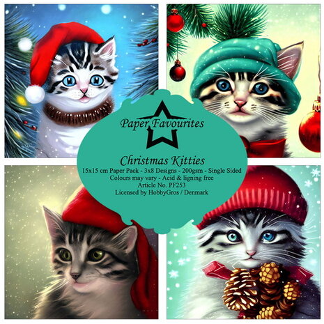 Paper Favourites 15x15 cm Christmas Kitties