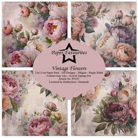 Paper Favourites 15x15 cm Vintage Flowers