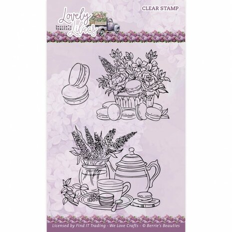 Clear Stamps - Berries Beauties - Lovely Lilacs - Macarons