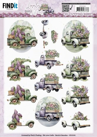 3D Cutting Sheets - Berries Beauties - Lovely Lilacs - Lovely Cars