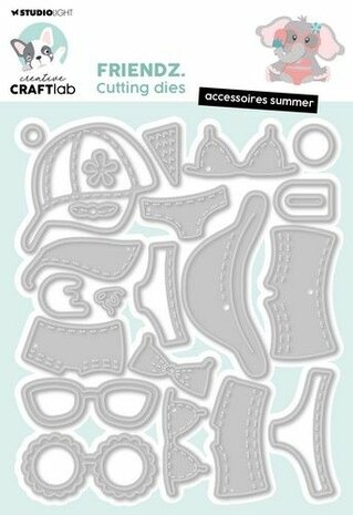 Studio Light Cutting Die Accessoires summer Friendz nr.834 CCL-FR-CD834 128x85mm