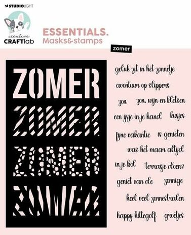 Studio Light Mask &amp; stamps Zomer Essentials nr.08 CCL-ES-MST08 150x163mm