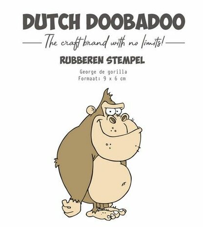 Dutch Doobadoo Rubber stamp George de Gorilla 497.004.008