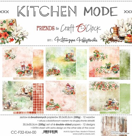 Craft O Clock Paper Collection Set 30,5x30,5cm Kitchen Mode 30,5x30,5 cm