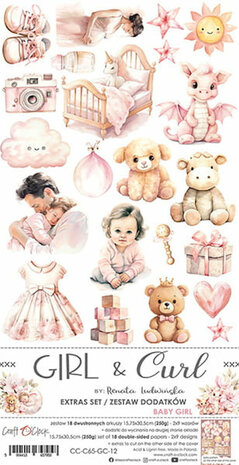 Craft O Clock Extras Set 15x30 cm Baby Girl CC-C65-GC-12