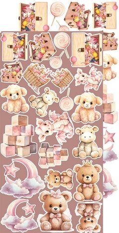 Craft O Clock Extras Set 15x30 cm Baby Girl CC-C65-GC-12