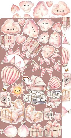 Craft O Clock Extras Set 15x30 cm Baby Girl CC-C65-GC-12