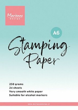 Marianne Design Stamping Paper - wit glad A6 CA3196 10.5x15 cm