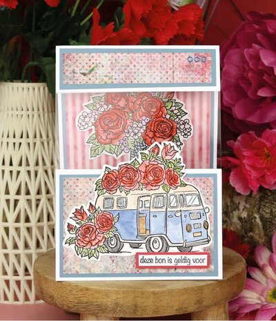 Clear Stamps - Yvonne Creations - Rose Decorations - Suitcase