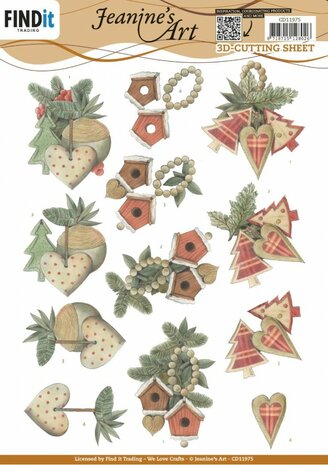 3D Cutting Sheets - Jeanine&#039;s Art - Christmas Ornaments