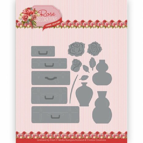 Dies - Yvonne Creations - Rose Decorations - Roses and Suitcases