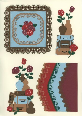 Dies - Yvonne Creations - Rose Decorations - Roses and Suitcases