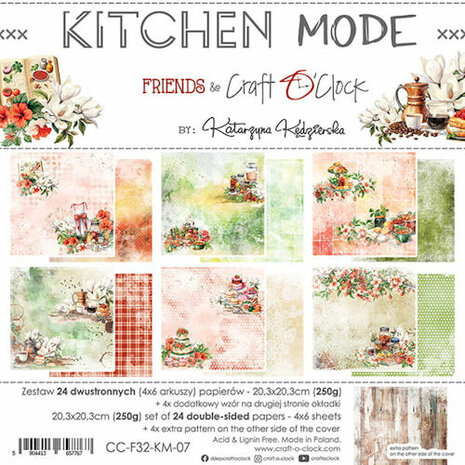 Craft O Clock Paper Pack 20x20 cm Kitchen Mode