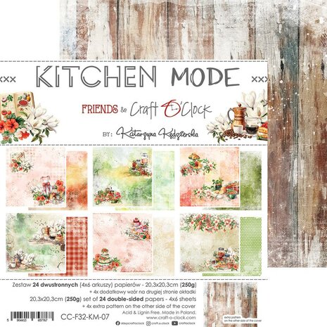 Craft O Clock Paper Pack 20x20 cm Kitchen Mode