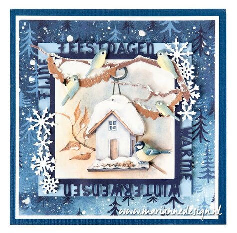 Marianne Design Decoupage Mattie&lsquo;s Mooiste - 3D Sneeuwuil - konijnen MB0219 A4 3 images 3D