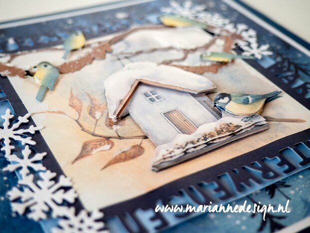 Marianne Design Decoupage Mattie&lsquo;s Mooiste - 3D Sneeuwuil - konijnen MB0219 A4 3 images 3D