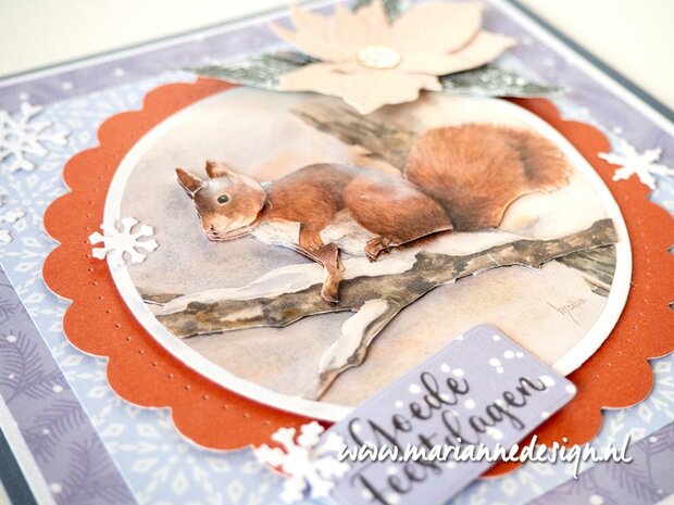 Marianne Design Decoupage Mattie&lsquo;s Mooiste - 3D Eekhoorn - vos MB0218 A4 3 images 3D