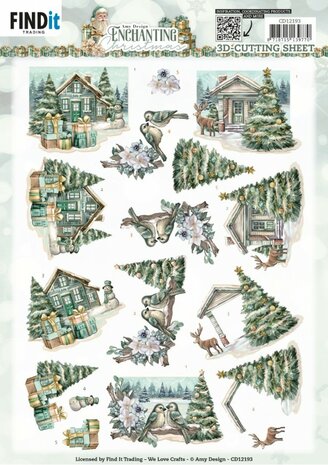 3D Cutting Sheets - Amy Design - Enchanting Christmas - Village