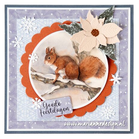 Marianne Design Craftable Fijne Feestdagen vierkant by Marleen (NL) CR1660 117x109mm