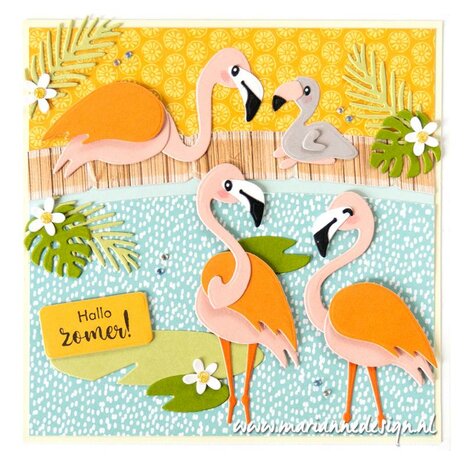 Marianne Design Collectable Eline&lsquo;s Flamingo family COL1549 120x88mm