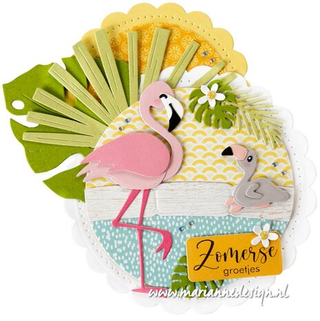 Marianne Design Collectable Eline&lsquo;s Flamingo family COL1549 120x88mm