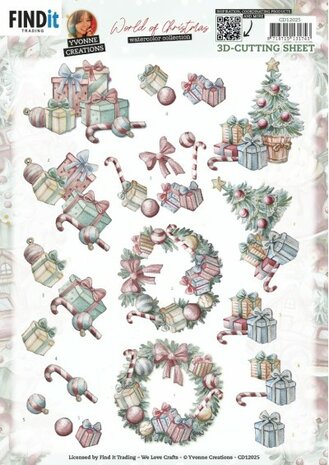 3D Cutting Sheet - Yvonne Creations - World of Christmas - Christmas Presents