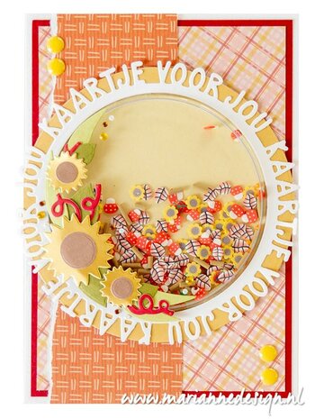 Marianne Design Craftable Kaartje voor jou cirkel by Marleen (NL) CR1635 109x109mm