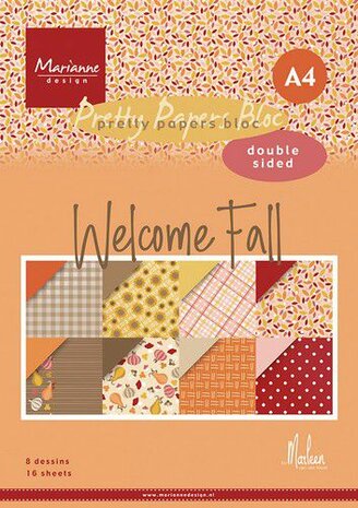 Marianne Design Paperpad Welcome Fall by Marleen PK9185 A4 16 sheets