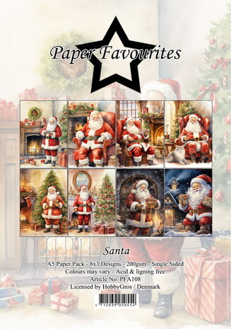 Paper Favourites A5 Santa