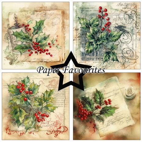 Paper Favourites 15x15 cm Vintage Holly