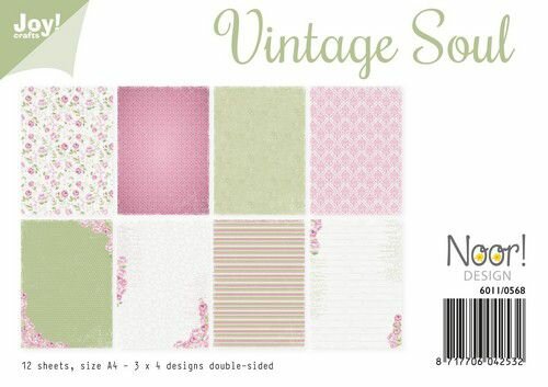 Joy! Crafts Papierset - Vintage Soul 6011/0568  A4 - 3x4 vel dubbelzijdig - 200 gr