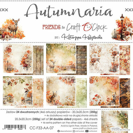 Craft O Clock Paper Pack 20x20 cm Autumnaria