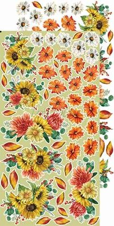 Craft O&#039;Clock Extras to Cut Set &ndash; Flowers &ndash; Autumn Beauty