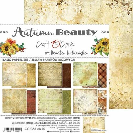 Craft O&#039;Clock Basic Paper Set 20,3x20,3cm Autumn Beauty