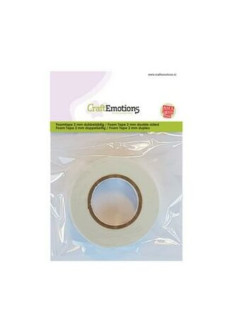 CraftEmotions foamtape 2 mm dubbelzijdig 2 MT