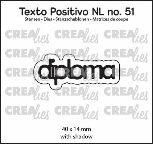 Crealies Texto Positivo diploma - NL (H) POSNL51 40x14 mm