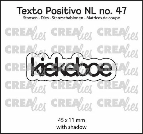 Crealies Texto Positivo kiekeboe - NL (H) POSNL47 45x11 mm