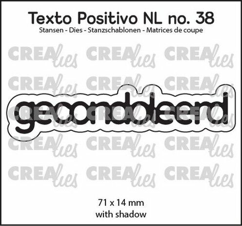 Crealies Texto Positivo gecondoleerd - NL (H) POSNL38 71x14mm