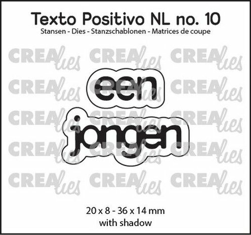 Crealies Texto Positivo een jongen - NL (H) POSNL10 20x8 - 36x14 mm