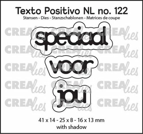 Crealies Texto Positivo speciaal voor jou - NL (H) POSNL122 41x14 - 25x8 - 16x13mm