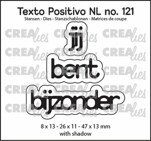 Crealies Texto Positivo jij bent bijzonder - NL (H) POSNL121 8x13 - 26x11 - 47x13mm