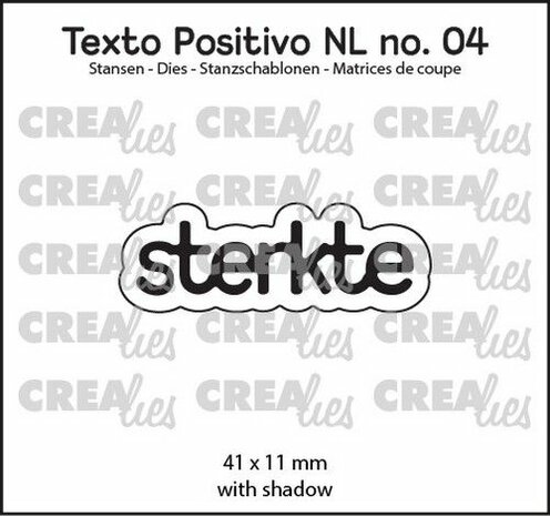 Crealies Texto Positivo sterkte - NL (H) POSNL04 41x11 mm