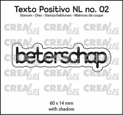 Crealies Texto Positivo beterschap - NL (H) POSNL02 60x14 mm